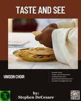 Taste And See Unison choral sheet music cover